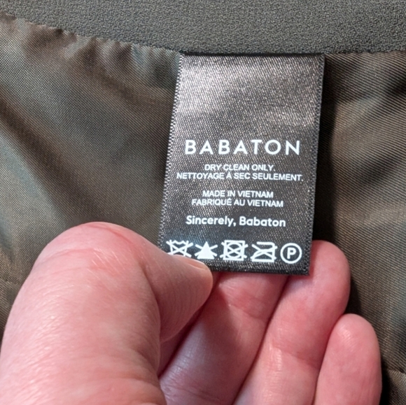 Aritzia Babaton Expert Vest Relaxed Open-front Crepe Vest Dark Olive Women's XS - Picture 10 of 13